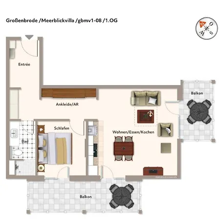 Apartmentanlage Meerblickvilla Apartmentanlage Meerblickvilla 1-08 Apartmán Großenbrode